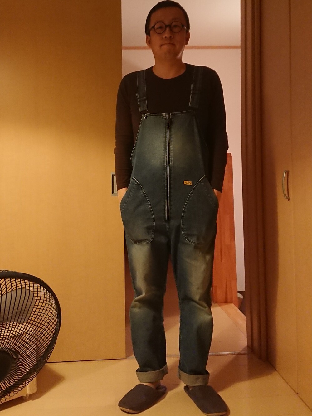 NATAL DESIGN ブラックオーバーオール NATAL DESIGN Discontinued Black Overalls