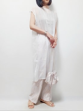 「coen by SIZU（コーエンバイシズ）のアイテム」を使った、riiさん（レディース・161cm）の夏コーディネート