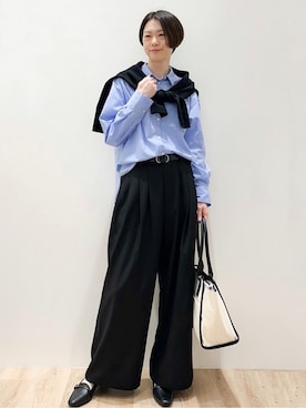 「OPAQUE.CLIP（オペークドットクリップ）のアイテム（パンツ）」を使った、yurieさん（レディース・167cm）の春コーディネート