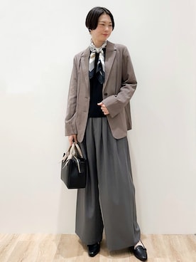 「OPAQUE.CLIP（オペークドットクリップ）のアイテム（パンツ）」を使った、yurieさん（レディース・167cm）の春コーディネート