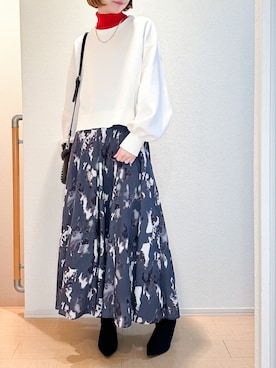 「JEANASIS（ジーナシス）のアイテム（スウェット）」を使った、46猫さん（レディース・167cm）の冬コーディネート