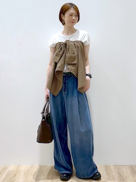 「オーガニックコットン」｜yurieさん（レディース・167cm）の夏コーディネート