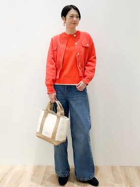 「アイテム（イヤリング、ブラウン系）」を使った、yurieさん（レディース・167cm）の冬コーディネート