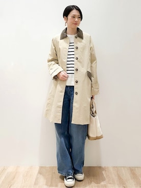 「アイテム（イヤリング、ブラウン系）」を使った、yurieさん（レディース・167cm）の冬コーディネート