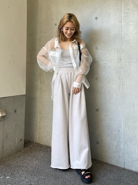「SPIRALGIRL（スパイラルガール）のアイテム（スウェットパンツ）」を使った、namiさん（レディース・160cm）の春コーディネート