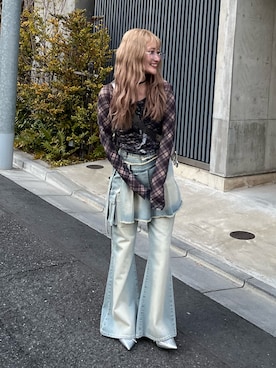 「SPIRALGIRL（スパイラルガール）のアイテム（パンツ）」を使った、namiさん（レディース・160cm）の冬コーディネート