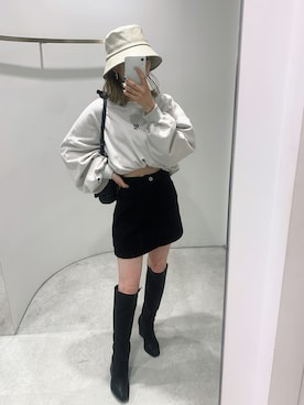 「SPIRALGIRL（スパイラルガール）のアイテム（帽子）」を使った、namiさん（レディース・160cm）の冬コーディネート