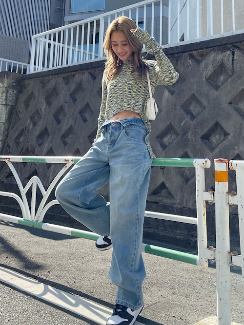 ダブルウエストストレートデニム（デニムパンツ）｜SPIRALGIRL