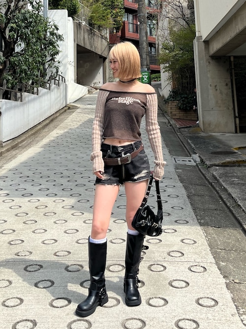 SPIRALGIRL フルジップ デニム ショーパン ショートパンツ フルジップデニムショートパンツ（デニムパンツ）｜SPIRALGIRL