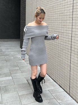 「SPIRALGIRL（スパイラルガール）のアイテム（ワンピース/ドレス）」を使った、namiさん（レディース・160cm）の冬コーディネート