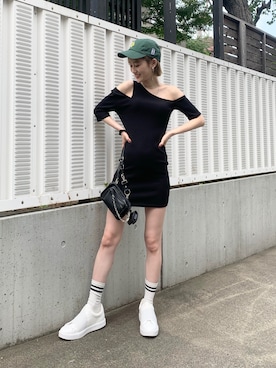 「ミニワンピ」｜namiさん（レディース・160cm）の夏コーディネート