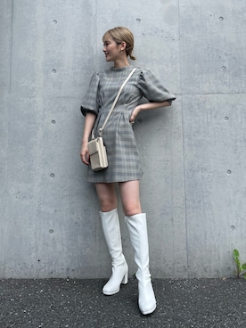 「ミニワンピ」｜namiさん（レディース・160cm）の夏コーディネート