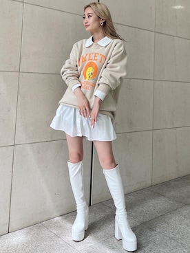 「トゥイーティー」｜namiさん（レディース・160cm）の秋コーディネート