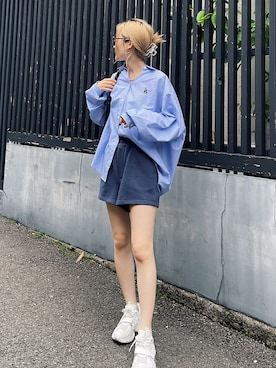 「SPIRALGIRL（スパイラルガール）のアイテム（スウェットパンツ）」を使った、namiさん（レディース・160cm）の夏コーディネート