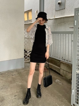 「ミニワンピ」｜namiさん（レディース・160cm）の夏コーディネート