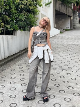 「アイテム（つなぎ/オールインワン）」を使った、namiさん（骨格ウェーブ・レディース・160cm）の夏コーディネート