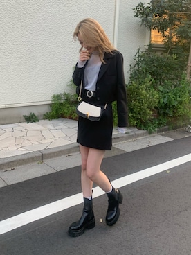 「H&M（エイチ・アンド・エム）のアイテム（ブーツ）」を使った、namiさん（レディース・160cm）の春コーディネート