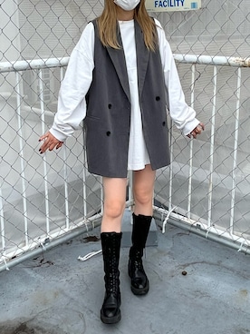 「SPIRALGIRL（スパイラルガール）のアイテム（テーラードジャケット）」を使った、namiさん（レディース・160cm）の秋コーディネート