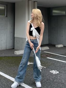 「SPIRALGIRL（スパイラルガール）のアイテム（キャミソール）」を使った、namiさん（レディース・160cm）の夏コーディネート