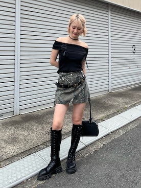 「迷彩柄」｜namiさん（レディース・160cm）の夏コーディネート