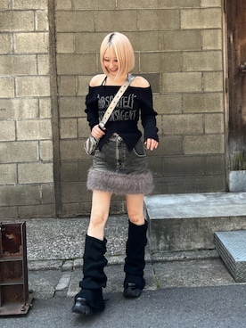 「アイテム（デニムスカート）」を使った、namiさん（レディース・160cm）の夏コーディネート