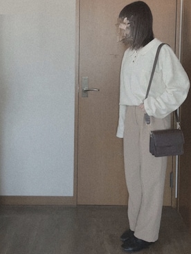 「SONA（ソナ）のアイテム（スラックス）」を使った、suさん（レディース・157cm）の冬コーディネート