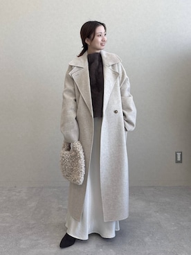 「アイテム（ステンカラーコート）」を使った、ですこさん（レディース・148cm・20代）の秋コーディネート