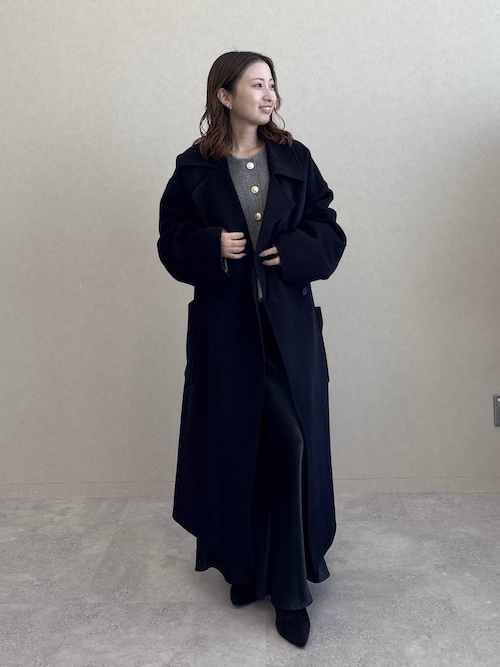 カシープ3WAYスタンドロングコート（ステンカラーコート）｜A