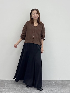 「アイテム（ネックレス）」を使った、ですこさん（レディース・148cm・20代）の秋コーディネート