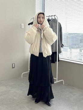 「SNAP_apart by lowrys」｜「アイテム（ブルゾン）」を使った、ですこさん（レディース・148cm）の秋コーディネート