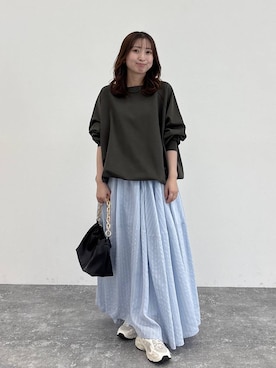 「A part by（アパートバイ）のチェーン2WAYBAG（ショルダーバッグ、ブラック系）」を使った、ですこさん（レディース・148cm）の春コーディネート