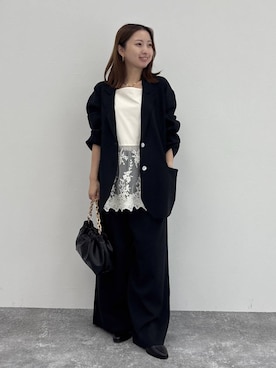 「アイテム（チュニック）」を使った、ですこさん（レディース・148cm）の秋コーディネート