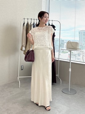 「アイテム（バレッタ/ヘアクリップ）」を使った、ですこさん（レディース・148cm）の夏コーディネート