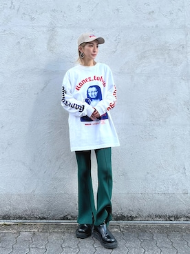 「KaneZ（ケインズ）のアイテム」を使った、hanae maruiさん（レディース・155cm）の冬コーディネート