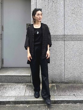 「JW Anderson（ジェイダブリューアンダーソン）のアイテム」を使った、hanae maruiさん（レディース・156cm）の夏コーディネート