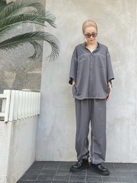 「DANKE SCHON（ダンケシェーン）のDankeSchon/ダンケシェーン/0ステッチ撥水SN ペインターパンツ（その他パンツ）」を使った、hanae maruiさん（レディース・155cm）の春コーディネート