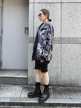 「秋」｜「アイテム（ジャケット/アウター）」を使った、hanae maruiさん（レディース・156cm）の夏コーディネート