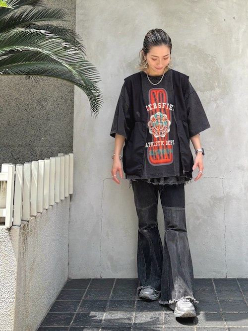 tシャツ DankeSchon/ダンケシェーン/GRADATION CHEMICAL TEE BAKERSF レディース メンズ セール】DankeSchon/ダンケシェーン/GRADATION CHEMICAL TEE