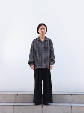 「LiNoH（リノー）のアイテム（パンツ）」を使った、yoshidaさん（メンズ・169cm）の冬コーディネート