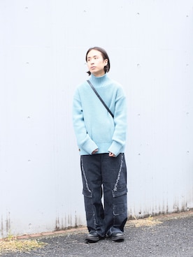 「STUDIOUS（ステュディオス）のアイテム（バッグ）」を使った、yoshidaさん（メンズ・169cm）の冬コーディネート