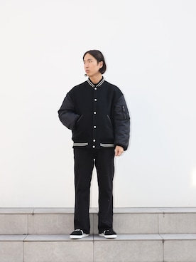 「markaware（マーカウェア）のアイテム」を使った、yoshidaさん（メンズ・169cm）の冬コーディネート