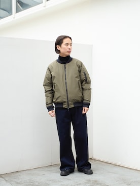 「STUDIOUS（ステュディオス）のアイテム（ブルゾン）」を使った、yoshidaさん（メンズ・169cm）の冬コーディネート