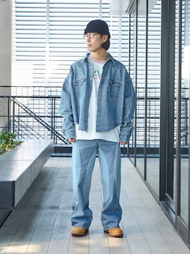 STUDIOUS MENS｜yoshida使用「Jieda（STUDIOUS別注 NEW SWITHING DENIM）」的時尚穿搭