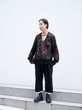 「sulvam（サルバム）のアイテム（スラックス）」を使った、yoshidaさん（メンズ・169cm）の夏コーディネート