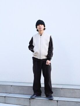 「RAINMAKER（レインメーカー）のアイテム（トップス）」を使った、yoshidaさん（メンズ・169cm）の冬コーディネート