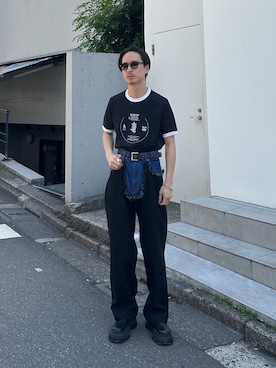 「SHOOP （シュープ）のアイテム」を使った、yoshidaさん（メンズ・169cm）の春コーディネート