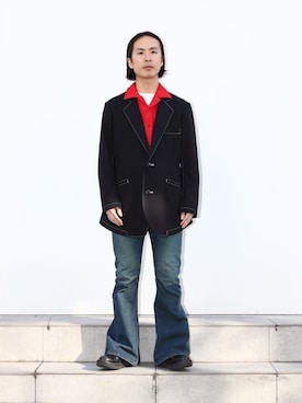 「sulvam（サルバム）のアイテム（ジャケット/アウター）」を使った、yoshidaさん（メンズ・169cm）の冬コーディネート