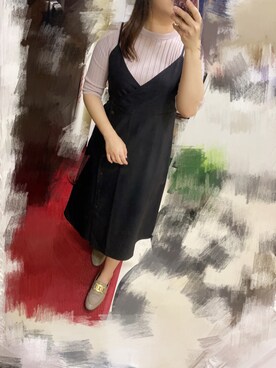 「通勤穿搭」｜「アイテム（ワンピース/ドレス）」を使った、蒼さん（レディース・158cm）の夏コーディネート