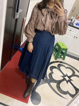 「Feroux（フェルゥ）のアイテム」を使った、蒼さん（レディース・158cm）の冬コーディネート