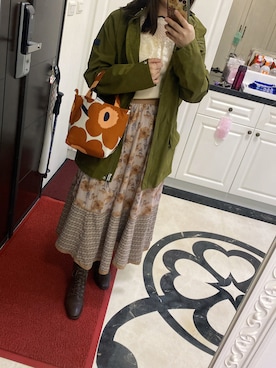 「AIGLE（エーグル）のアイテム（ジャケット/アウター）」を使った、蒼さん（レディース・158cm）の冬コーディネート